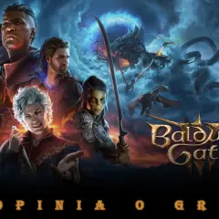 Postacie z Baldur's Gate 3 na tle smoków i chmur. To świetny poradnik dla graczy!