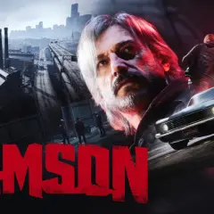 Samson gra. Mroczne miasto, fabryka, zbliżenie na twarz mężczyzny, pościg samochodowy.
