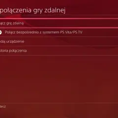 Ustawienia połączenia gry zdalnej, włącz grę zdalną. Możliwość grania na PC dzięki PS Remote Play.
