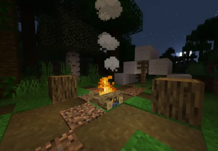 Ognisko w Minecraft, idealne do nocnych przygód. Zobacz, jak zrobic ognisko w mc, by rozświetlić mrok i przygotować posiłek.