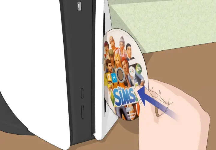 Włóż płytę z grą The Sims 4 do napędu konsoli, aby rozpocząć instalację.