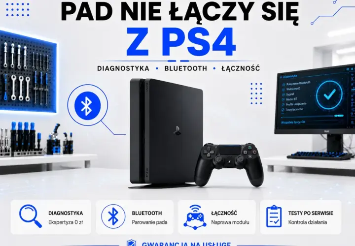 Pad nie łączy się z PS4? Sprawdź diagnostykę, Bluetooth i łączność. Dowiedz się, jak zresetować pada PS4 i naprawić moduł.