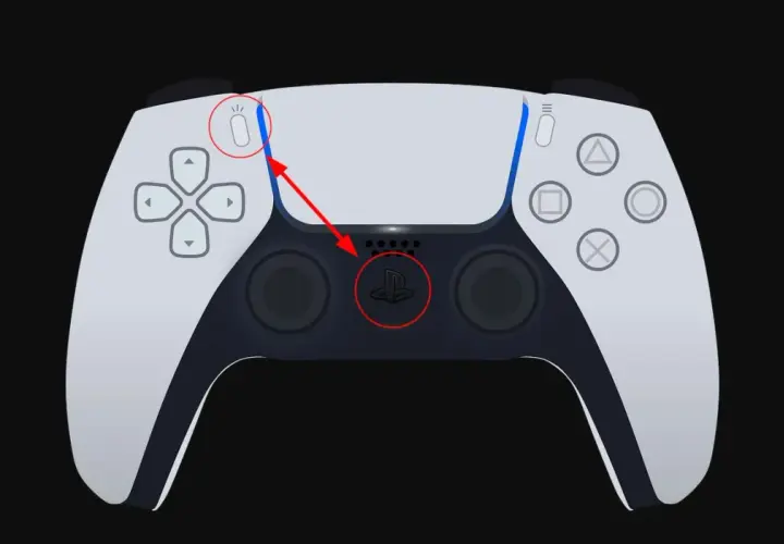 Jak podłączyć drugiego pada do PS5? Naciśnij przycisk PS na padzie, a następnie przycisk Create.