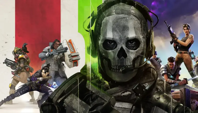 Postacie z Apex Legends, Call of Duty i Fortnite – idealne gry do grania ze znajomymi.