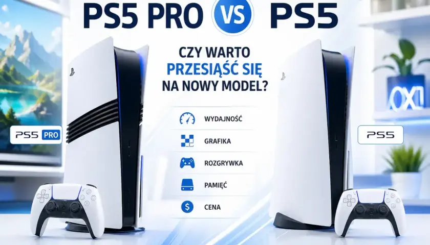Porównanie PS5 Pro vs PS5. Czy warto przesiąść się na nowy model? Wydajność, grafika, rozgrywka, pamięć i cena. Premiera PS5 Pro budzi emocje.