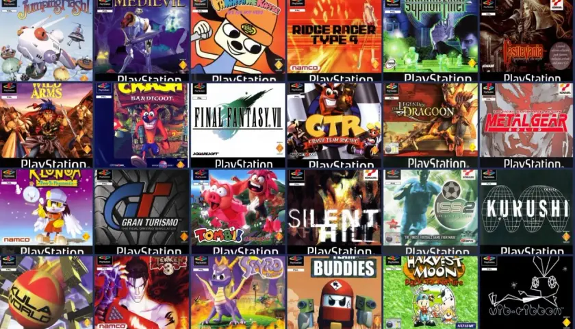 Kolekcja klasycznych gier z PS1, idealnych do odpalenia na PS5. Crash Bandicoot, Final Fantasy VII, Metal Gear Solid i wiele innych!