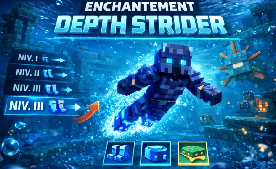 Zaklęcie Depth Strider w Minecraft - jak działa i kiedy się przydaje