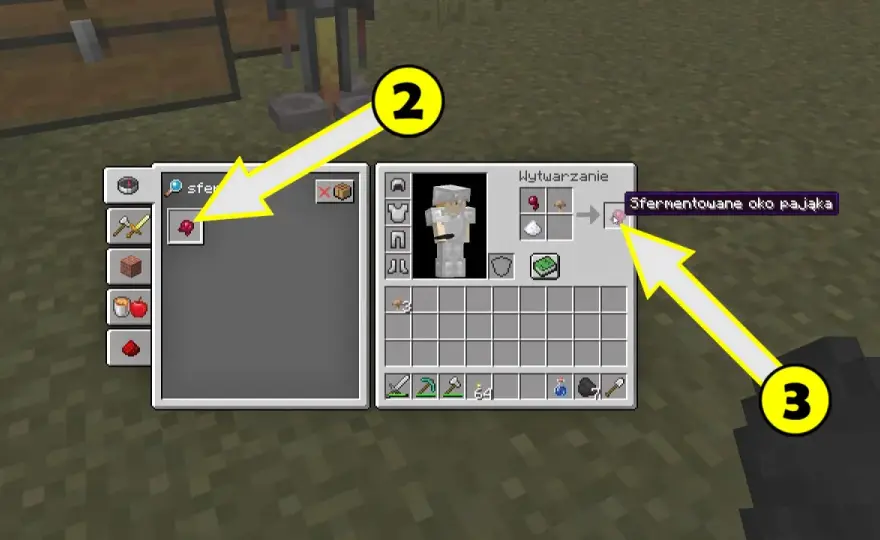 Jak zrobić sfermentowane oko pająka w Minecrafcie?