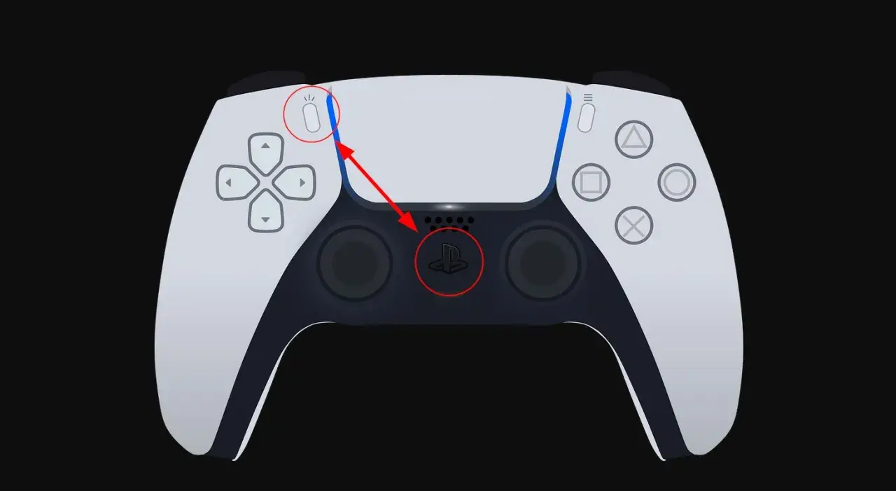 Jak podłączyć drugiego pada do PS5? Naciśnij przycisk PS na padzie, a następnie przycisk Create.