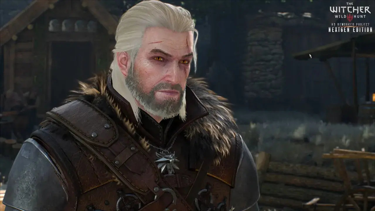 Geralt z Rivii, gotowy do walki, z wilczym medalionem. Idealny do tworzenia najlepszych wiedzmin 3 buildy.