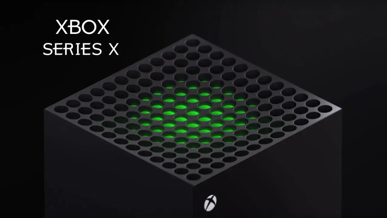 Konsola Xbox Series X z zielonym podświetleniem wentylacji. Premiera Xbox Series X już wkr&oacute;tce!