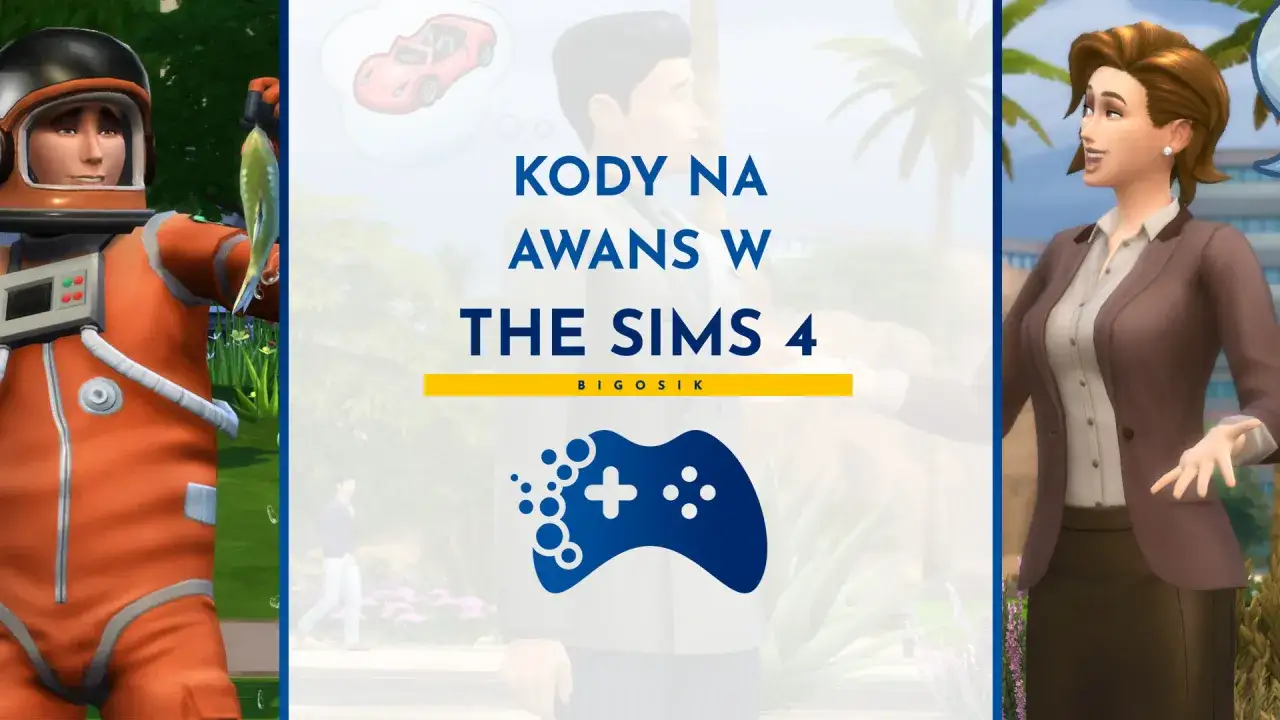 Sims 4: Kody na awans w grze, by szybciej osiągnąć sukces. Astronauta łowi rybę, a bizneswoman wita graczy.