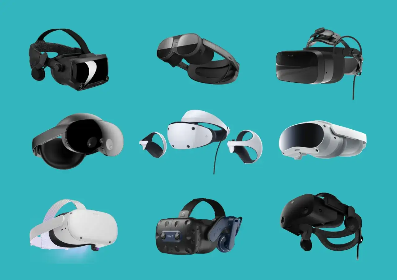 Kolekcja gogli VR: Valve Index, HTC Vive Pro, Pimax Vision 8K, PlayStation VR2, Pico 4, Meta Quest 2, HP Reverb G2. Idealne do fajne gry na vr!
